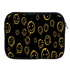 Face Smile Bored Mask Yellow Black Apple Ipad 2/3/4 Zipper Cases by Mariart