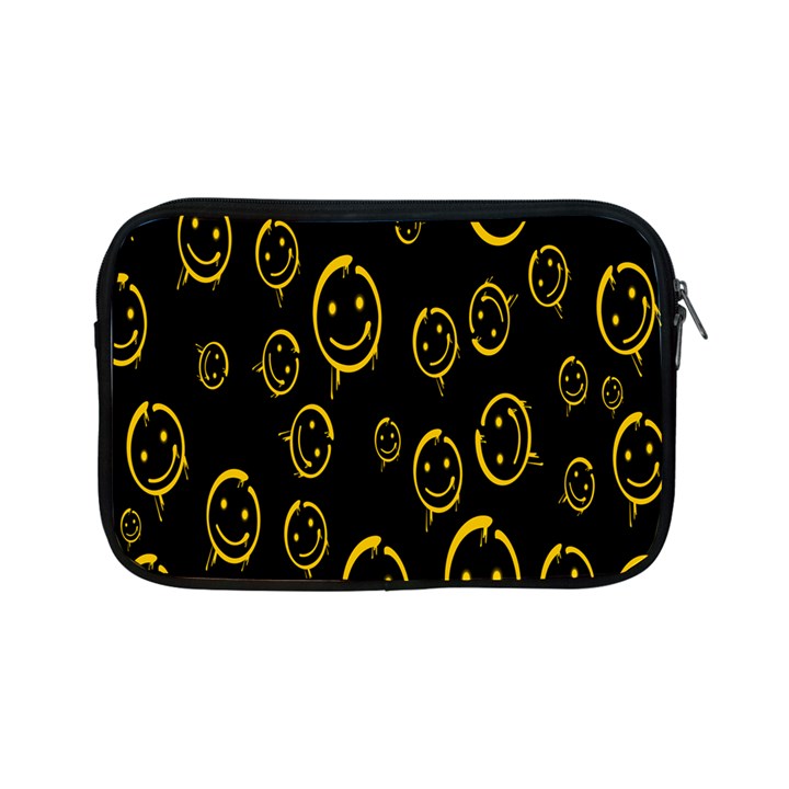 Face Smile Bored Mask Yellow Black Apple iPad Mini Zipper Cases