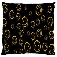 Face Smile Bored Mask Yellow Black Standard Flano Cushion Case (two Sides) by Mariart