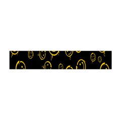 Face Smile Bored Mask Yellow Black Flano Scarf (mini) by Mariart