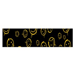 Face Smile Bored Mask Yellow Black Satin Scarf (oblong) by Mariart