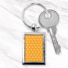 Yellow Stars Iso Line White Key Chains (rectangle)  by Mariart