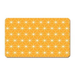 Yellow Stars Iso Line White Magnet (rectangular) by Mariart