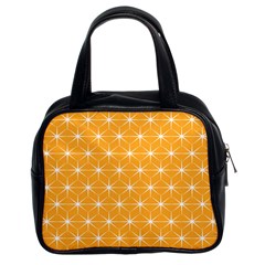 Yellow Stars Iso Line White Classic Handbags (2 Sides) by Mariart