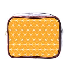 Yellow Stars Iso Line White Mini Toiletries Bags by Mariart