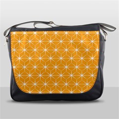 Yellow Stars Iso Line White Messenger Bags