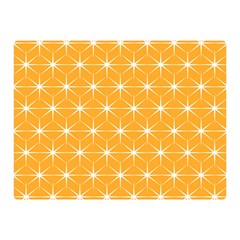 Yellow Stars Iso Line White Double Sided Flano Blanket (mini)  by Mariart