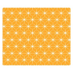 Yellow Stars Iso Line White Double Sided Flano Blanket (small)  by Mariart