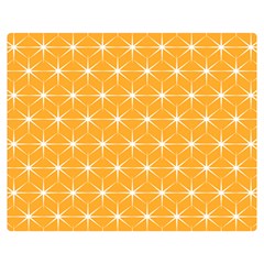 Yellow Stars Iso Line White Double Sided Flano Blanket (medium)  by Mariart