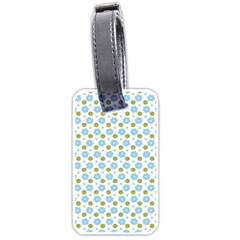 Blue Yellow Star Sunflower Flower Floral Luggage Tags (one Side)  by Mariart