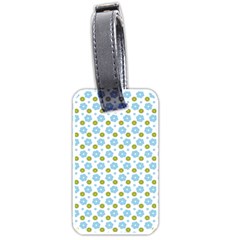 Blue Yellow Star Sunflower Flower Floral Luggage Tags (two Sides) by Mariart