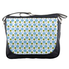 Blue Yellow Star Sunflower Flower Floral Messenger Bags by Mariart