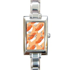 Fish Eat Japanese Sushi Rectangle Italian Charm Watch by Mariart