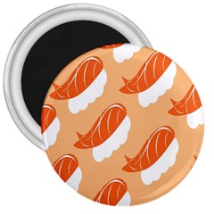 Fish Eat Japanese Sushi 3  Magnets by Mariart