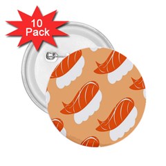 Fish Eat Japanese Sushi 2 25  Buttons (10 Pack)  by Mariart