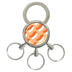 Fish Eat Japanese Sushi 3-ring Key Chains by Mariart