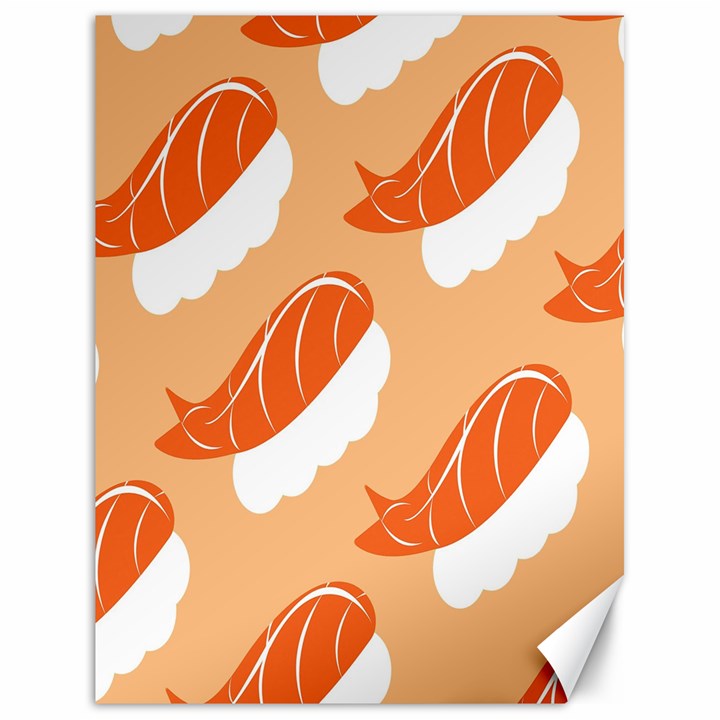 Fish Eat Japanese Sushi Canvas 18  x 24  