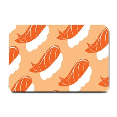 Fish Eat Japanese Sushi Small Doormat  by Mariart