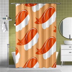 Fish Eat Japanese Sushi Shower Curtain 48  X 72  (small)  by Mariart