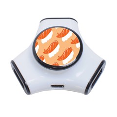 Fish Eat Japanese Sushi 3-port Usb Hub by Mariart