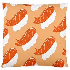 Fish Eat Japanese Sushi Large Flano Cushion Case (one Side) by Mariart