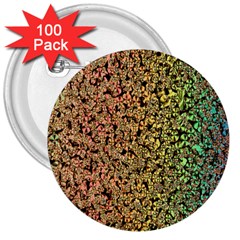 Crystals Rainbow 3  Buttons (100 Pack) 