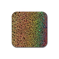 Crystals Rainbow Rubber Coaster (square)  by Mariart