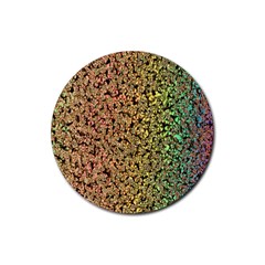 Crystals Rainbow Rubber Coaster (round)  by Mariart