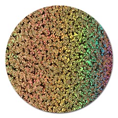 Crystals Rainbow Magnet 5  (round) by Mariart