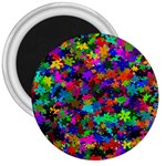 Flowersfloral Star Rainbow 3  Magnets Front