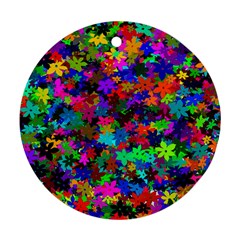 Flowersfloral Star Rainbow Ornament (round) by Mariart