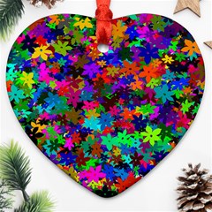 Flowersfloral Star Rainbow Ornament (heart)