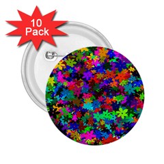 Flowersfloral Star Rainbow 2 25  Buttons (10 Pack)  by Mariart