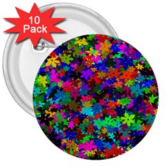 Flowersfloral Star Rainbow 3  Buttons (10 Pack)  by Mariart