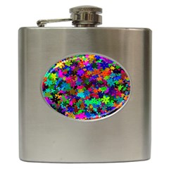 Flowersfloral Star Rainbow Hip Flask (6 Oz) by Mariart