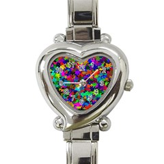 Flowersfloral Star Rainbow Heart Italian Charm Watch by Mariart