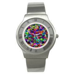 Flowersfloral Star Rainbow Stainless Steel Watch by Mariart