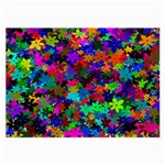 Flowersfloral Star Rainbow Large Glasses Cloth (2-Side) Front