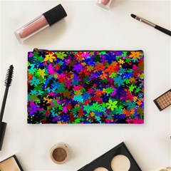 Flowersfloral Star Rainbow Cosmetic Bag (medium)  by Mariart