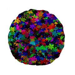 Flowersfloral Star Rainbow Standard 15  Premium Round Cushions by Mariart