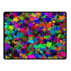 Flowersfloral Star Rainbow Double Sided Fleece Blanket (small)  by Mariart