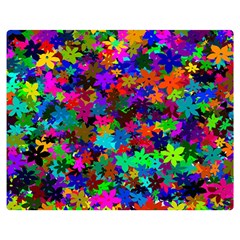 Flowersfloral Star Rainbow Double Sided Flano Blanket (medium)  by Mariart