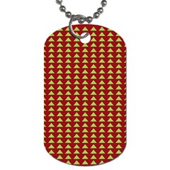 Hawthorn Sharkstooth Triangle Green Red Dog Tag (two Sides) by Mariart