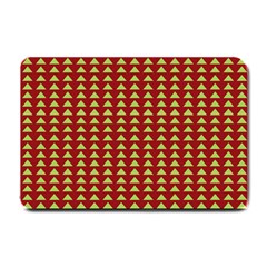 Hawthorn Sharkstooth Triangle Green Red Small Doormat  by Mariart