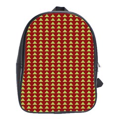 Hawthorn Sharkstooth Triangle Green Red School Bags(large)  by Mariart