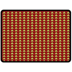 Hawthorn Sharkstooth Triangle Green Red Fleece Blanket (large)  by Mariart