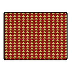 Hawthorn Sharkstooth Triangle Green Red Fleece Blanket (small) by Mariart