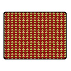 Hawthorn Sharkstooth Triangle Green Red Double Sided Fleece Blanket (small)  by Mariart