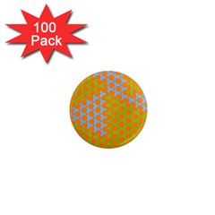 Green Blue Orange 1  Mini Magnets (100 Pack) 