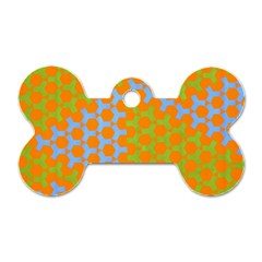 Green Blue Orange Dog Tag Bone (one Side) by Mariart